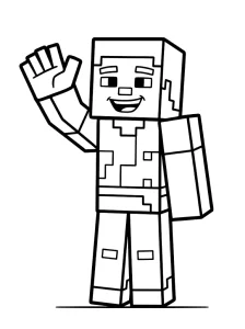 Cute Minecraft Coloring Page - Free Printable