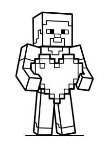Simple Minecraft Coloring Page - Free Printable