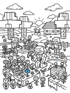 Cool Minecraft Coloring Page - Free Printable