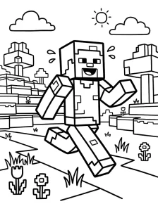 Creative Minecraft Coloring Page - Free Printable