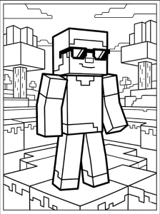 Funny Minecraft Coloring Page - Free Printable