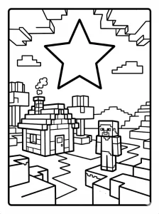Bold Minecraft Coloring Page - Free Printable