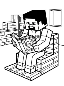 Classic Minecraft Coloring Page - Free Printable