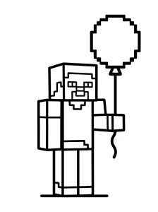 Basic Minecraft Coloring Page - Free Printable