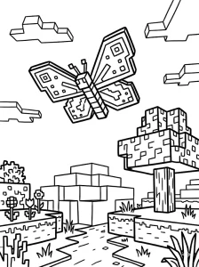 Cute Minecraft Coloring Page - Free Printable