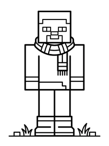 Easy Minecraft Coloring Page - Free Printable