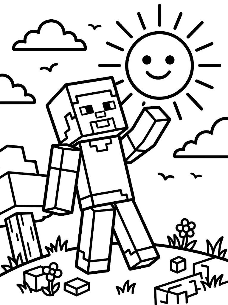 Minecraft Coloring Page - Free Printable