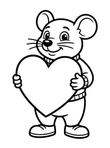 Simple Minnie Mouse Coloring Page - Free Printable