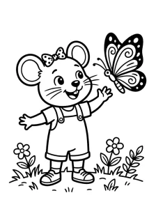 Cute Minnie Mouse Coloring Page - Free Printable