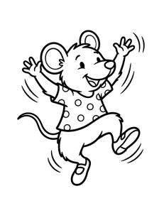 Simple Minnie Mouse Coloring Page - Free Printable