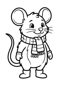 Easy Minnie Mouse Coloring Page - Free Printable
