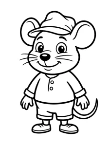 Easy Minnie Mouse Coloring Page - Free Printable