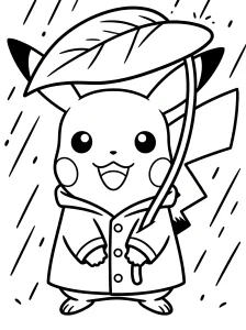 Cool Pikachu Coloring Page - Free Printable