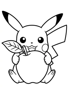 Bold Pikachu Coloring Page - Free Printable