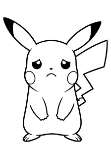 Kids Pikachu Coloring Page - Free Printable