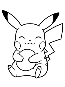Cartoon Pikachu Coloring Pages - Free Printable