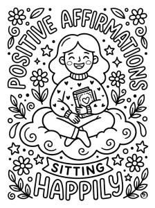 Fun Positive Affirmation Coloring Page - Free Printable