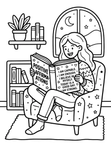 Bold Positive Affirmation Coloring Page - Free Printable