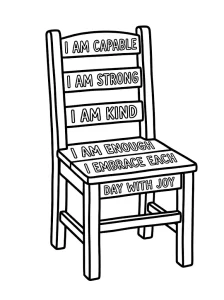 Basic Positive Affirmation Coloring Page - Free Printable