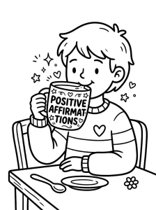 Fun Positive Affirmation Coloring Page - Free Printable