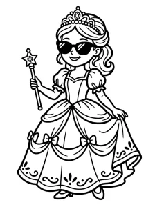 Bold Princess Coloring Page - Free Printable