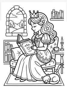 Basic Princess Coloring Page - Free Printable