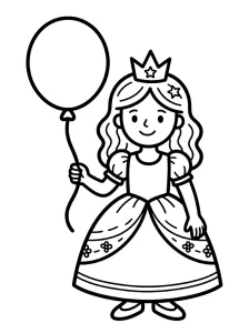 Detailed Princess Coloring Page - Free Printable