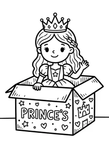 Cute Princess Coloring Page - Free Printable