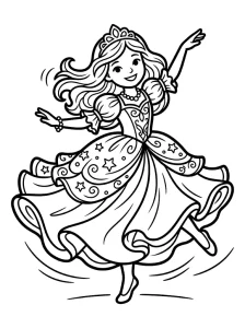 Easy Princess Coloring Page - Free Printable