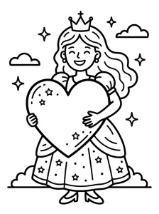 Kids Princess Coloring Page - Free Printable
