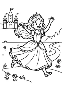 Funny Princess Coloring Page - Free Printable