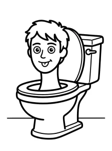 Fun Skibidi Toilet Coloring Page - Free Printable
