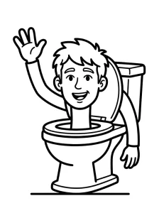 Creative Skibidi Toilet Coloring Page - Free Printable