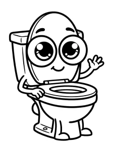 Detailed Skibidi Toilet Coloring Page - Free Printable