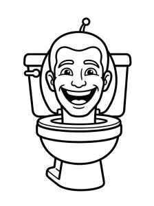 Fun Skibidi Toilet Coloring Page - Free Printable