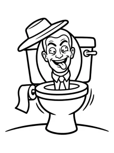 Skibidi Toilet Coloring Page - Free Printable
