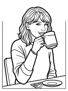 Fun Taylor Swift Coloring Page - Free Printable