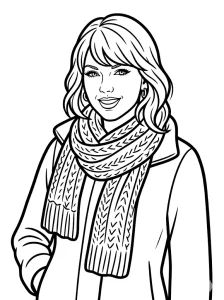Easy Taylor Swift Coloring Page - Free Printable