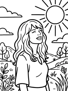 Taylor Swift Coloring Page - Free Printable