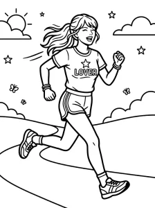 Cool Taylor Swift Coloring Page - Free Printable