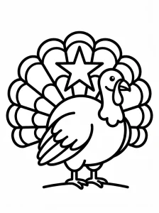 Funny Turkey Coloring Page - Free Printable