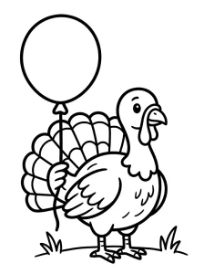 Classic Turkey Coloring Page - Free Printable