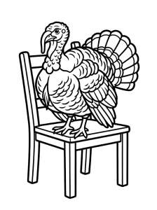 Basic Turkey Coloring Page - Free Printable