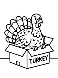 Detailed Turkey Coloring Page - Free Printable