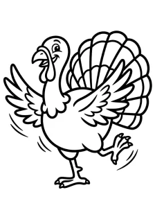 Simple Turkey Coloring Page - Free Printable