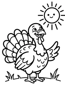 Turkey Coloring Page - Free Printable