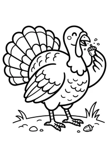 Kids Turkey Coloring Page - Free Printable