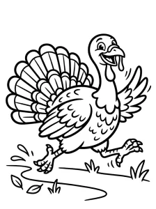 Cool Turkey Coloring Page - Free Printable