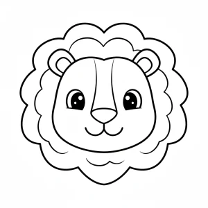 Easy Lion Coloring Pages - Free Printable
