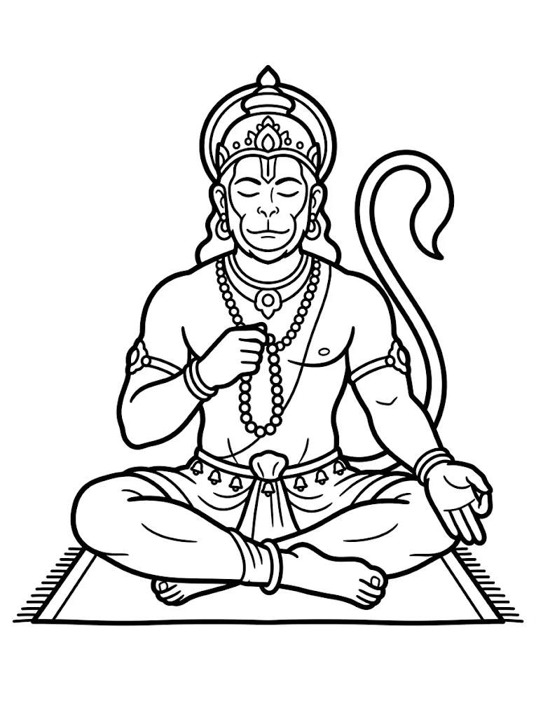 Fun Hanuman Coloring Pages - Free Printable